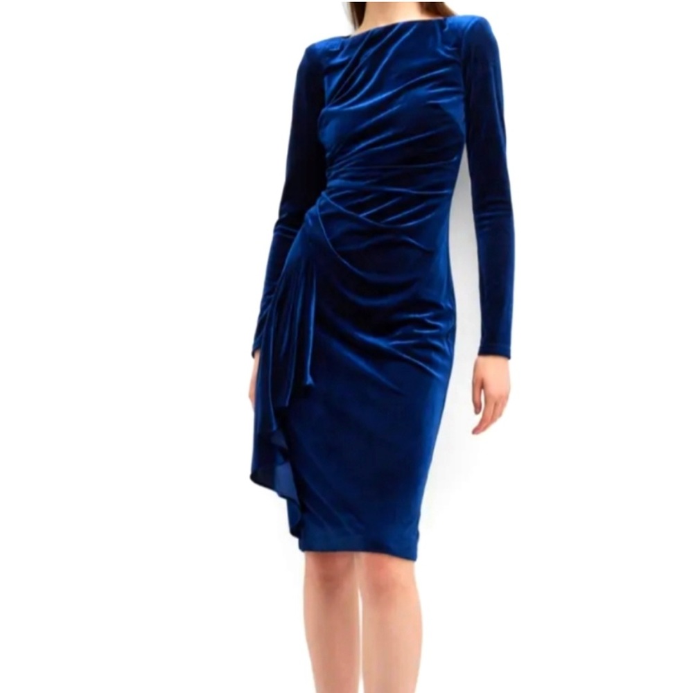 NWT Badgley Mischka Blue Velvet